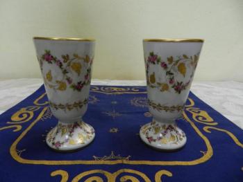 Malované zlacené pohárky, signováno - Francie Malované zlacené pohárky, signováno - Francie