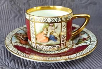 Šálek s podšálkem, zn. Pirkenhammer Šálek s podšálkem, zn. Pirkenhammer